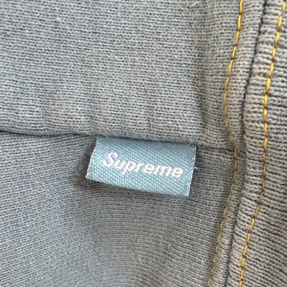 Supreme Split Crewneck Sweatshirt in Mustard & Light Blue - Authenticated - Picture 3 of 8